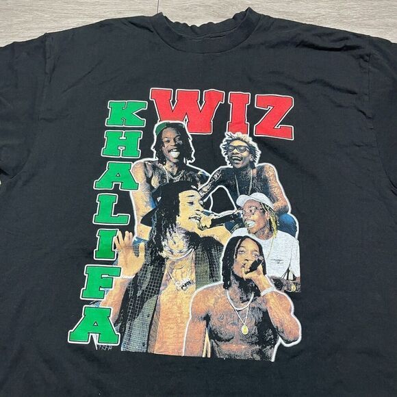 Wiz Khalifa Shirt Mens Extra Large Black Hip Hop Rap Vinyl Verse Tour Logic - Picture 2 of 9